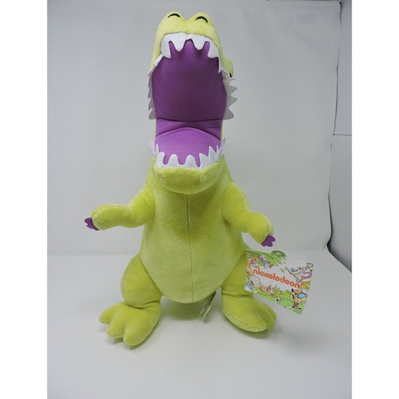 Nickelodeon Rugrats Large 16 inch Reptar Dinosaur Plush Stuffed Toy Green Purple - Picture 3 of 10